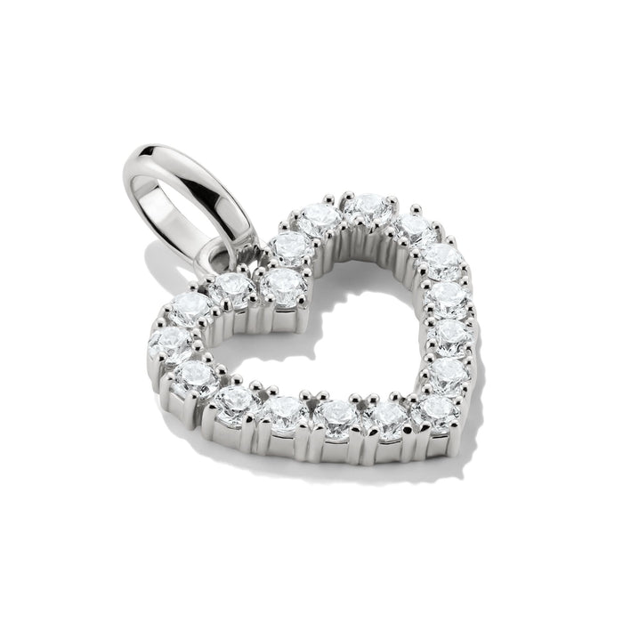 THOMAS SABO Connect Charm heart with white stones
