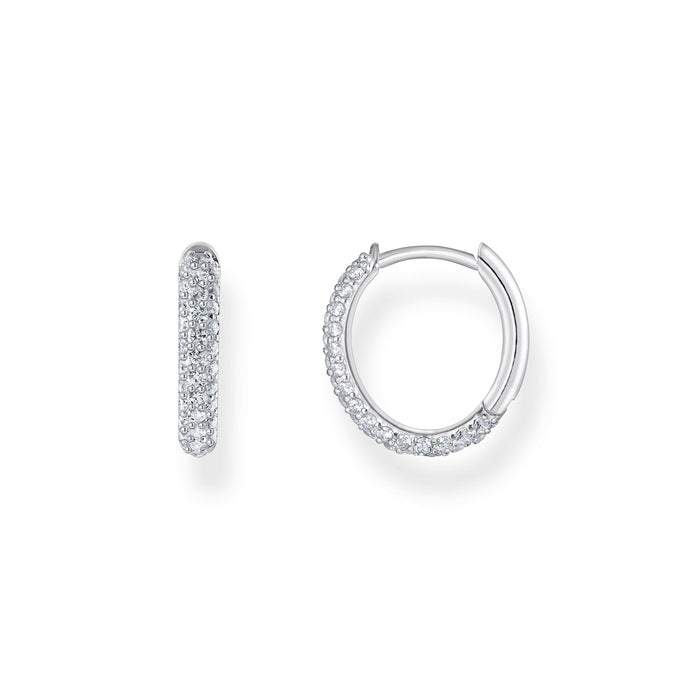 THOMAS SABO Hoop earrings with white zirconia pavÃÂ©