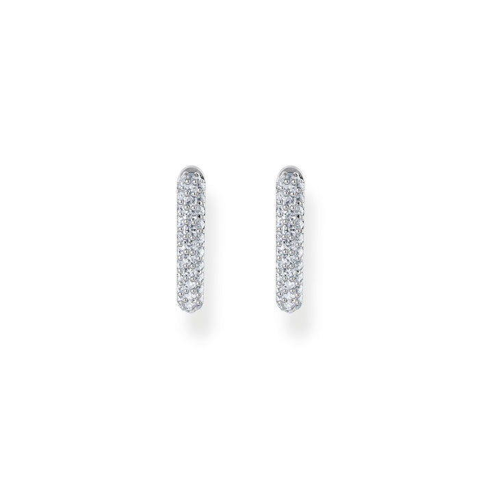 THOMAS SABO Hoop earrings with white zirconia pavÃÂ©