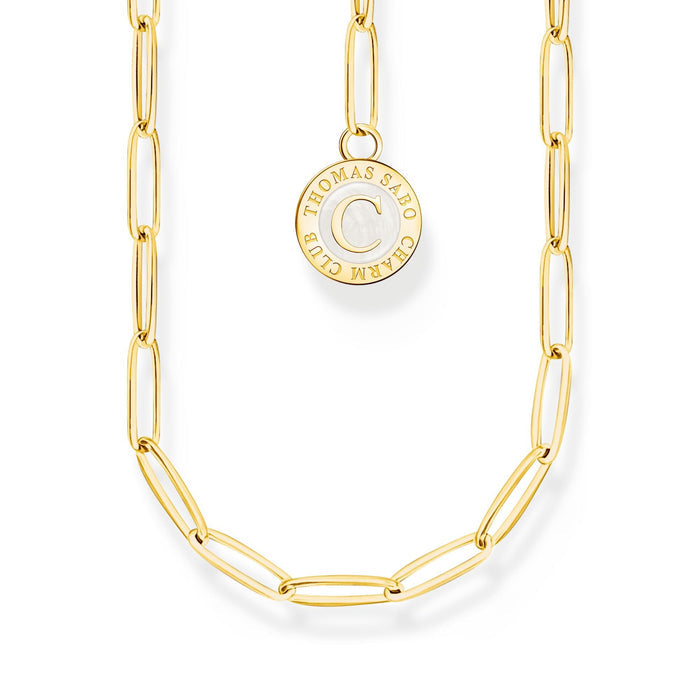 THOMAS SABO Member Charm Necklace with Charmista Disc Gold Plated