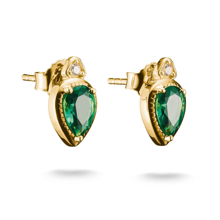 THOMAS SABO Stud Earrings with Green Stones