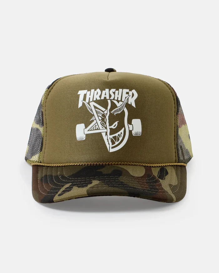 THRASHER X SPITFIRE THRASH & BURN TRUCKER HAT