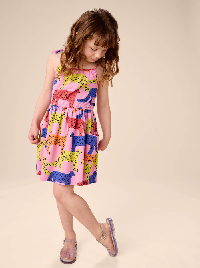 Tie Shoulder Twirl Dress