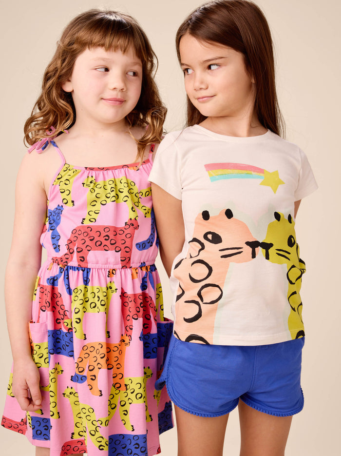 Tie Shoulder Twirl Dress