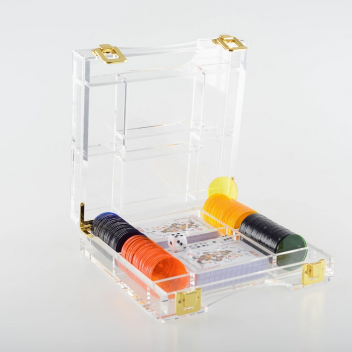 Travel Acrylic Poker Game