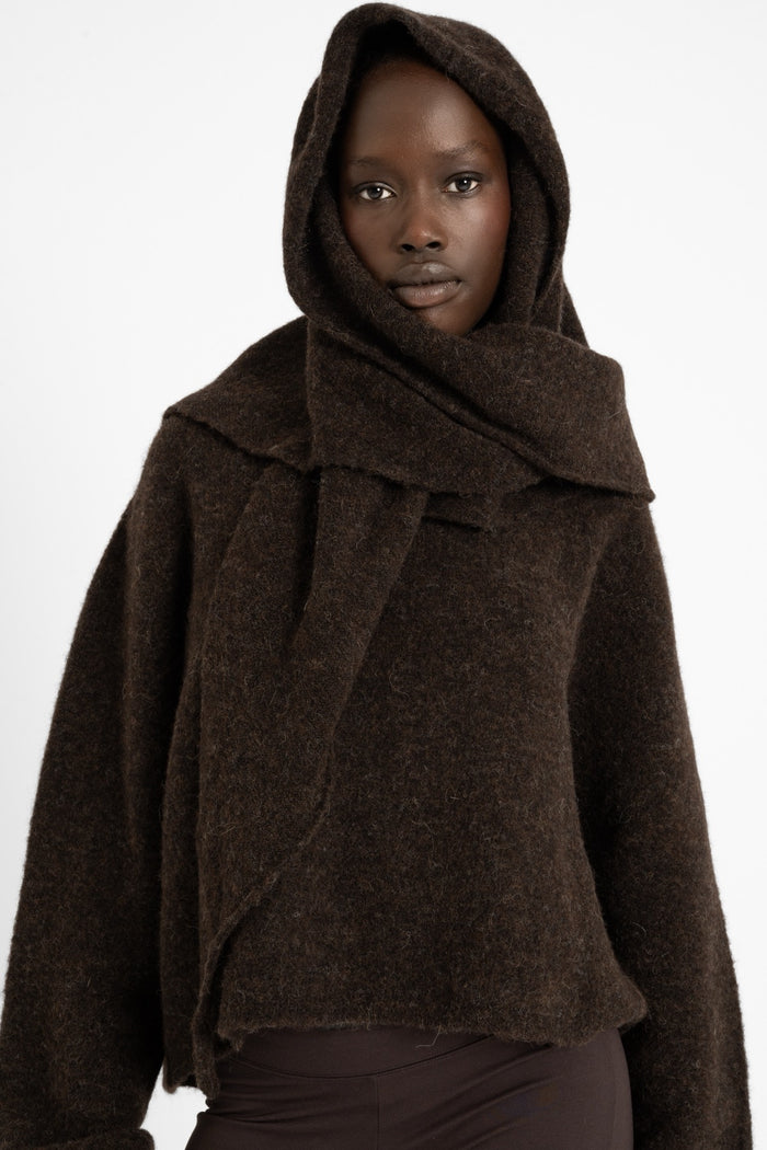 TRIANGLE Maxi Scarf Chocolate