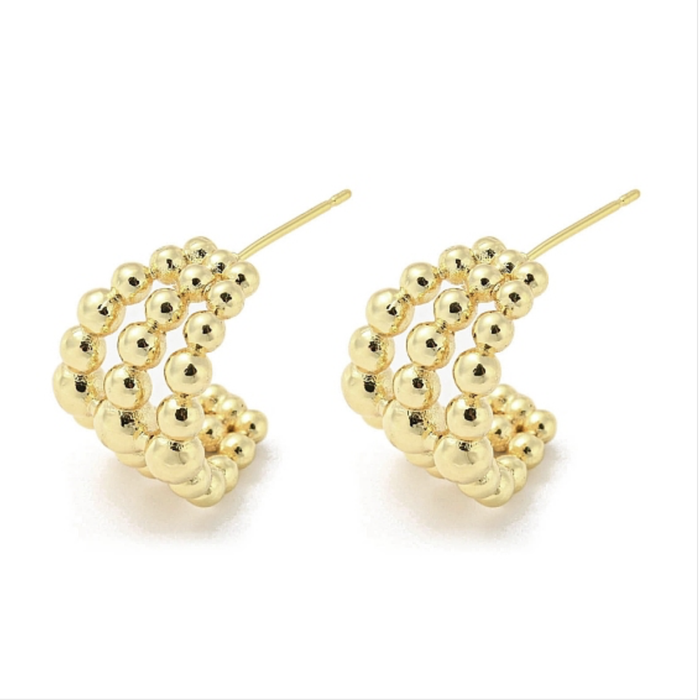 TRIO BEAD HOOPS
