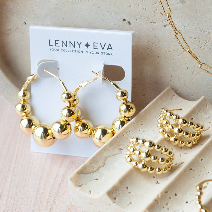 TRIO BEAD HOOPS