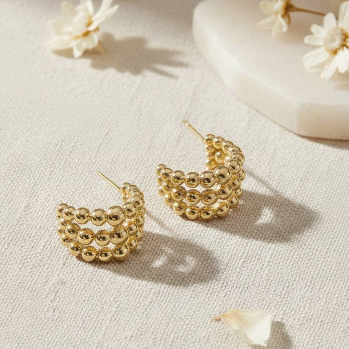 TRIO BEAD HOOPS