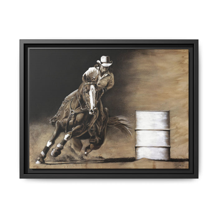 "Turn and Burn" Framed Canvas