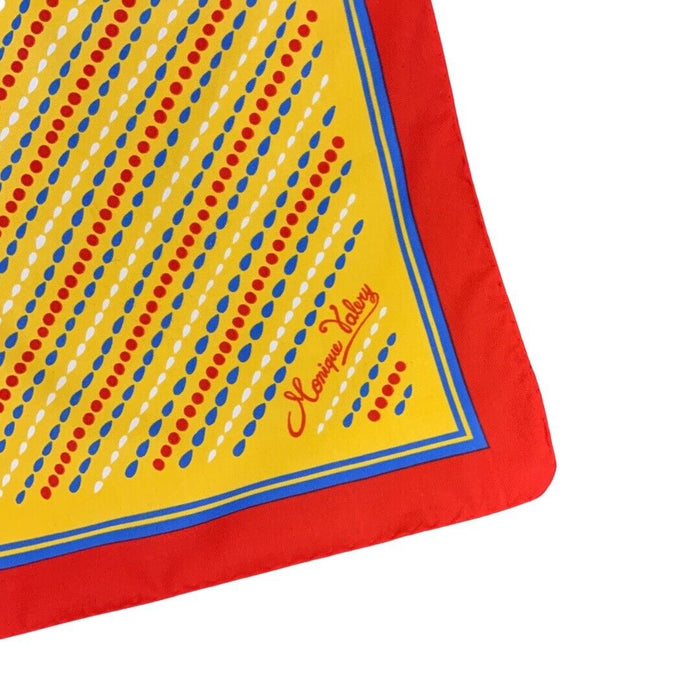 VINTAGE 60s 70s  YELLOW, RED, BLUE, WHITE, GEOMETRIC, MOD, SCARF