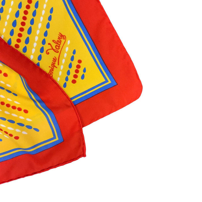 VINTAGE 60s 70s  YELLOW, RED, BLUE, WHITE, GEOMETRIC, MOD, SCARF