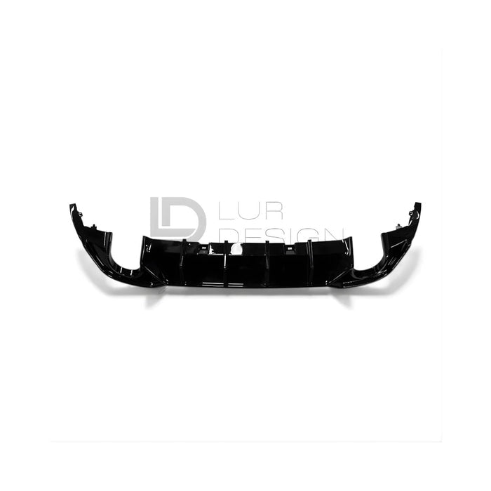 Volkswagen Golf MK8 gti rear diffuser with Lur Design Logo on a white background.