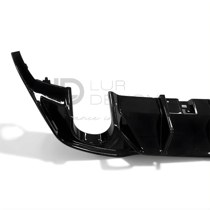 Volkswagen Golf MK8 gti rear diffuser with Lur Design Logo on a white background.