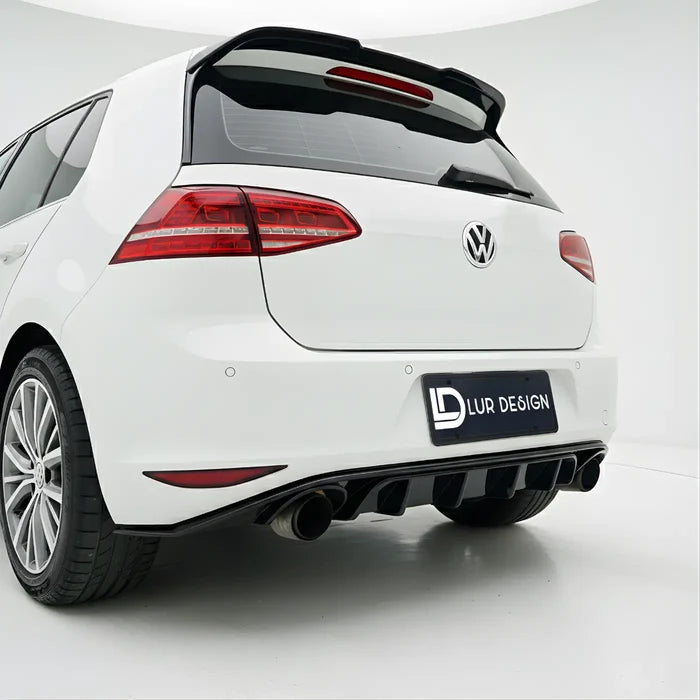 Rear Diffuser Bumper Lip For Volkswagen Golf MK7  with Lur Design logo on a white background