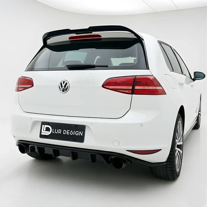 Rear Diffuser Bumper Lip For Volkswagen Golf MK7  with Lur Design logo on a white background