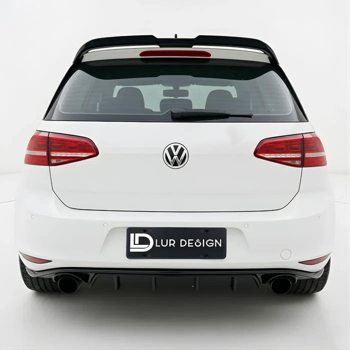 Rear Diffuser Bumper Lip For Volkswagen Golf MK7  with Lur Design logo on a white background