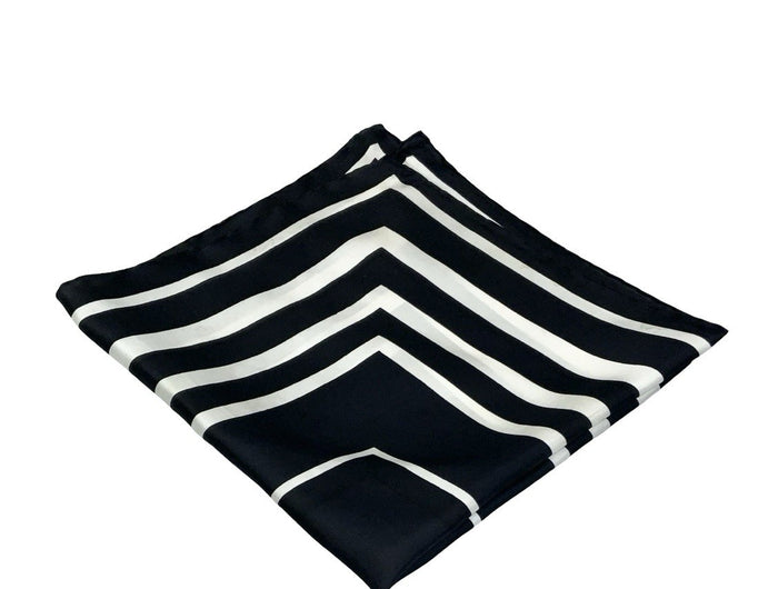VTG 60S 70S BLACK WHITE MOD GEOMETRIC SQUARE SCARF
