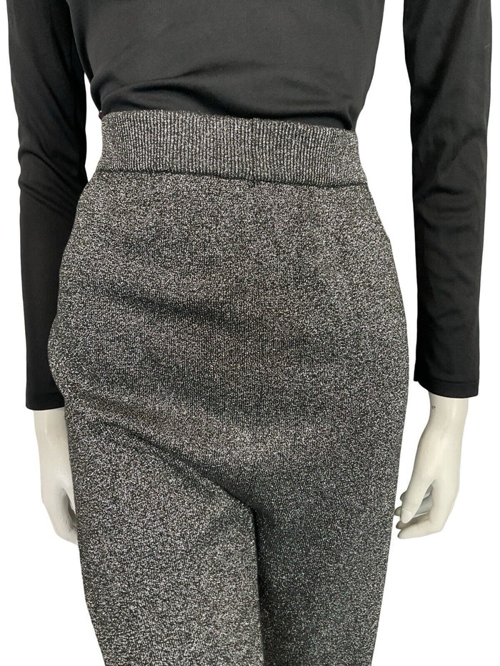 VTG 70S YESSICA DISCO SILVER SPARKLY STUDIO 54 3/4 STRETCHY PANTS TROUSERS 16