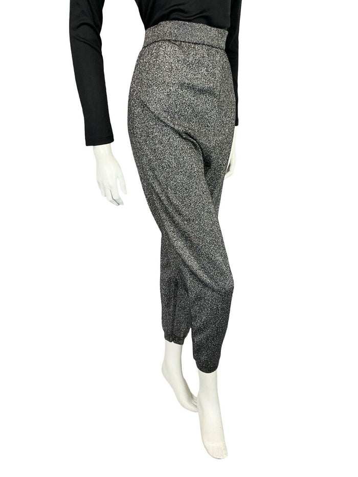 VTG 70S YESSICA DISCO SILVER SPARKLY STUDIO 54 3/4 STRETCHY PANTS TROUSERS 16