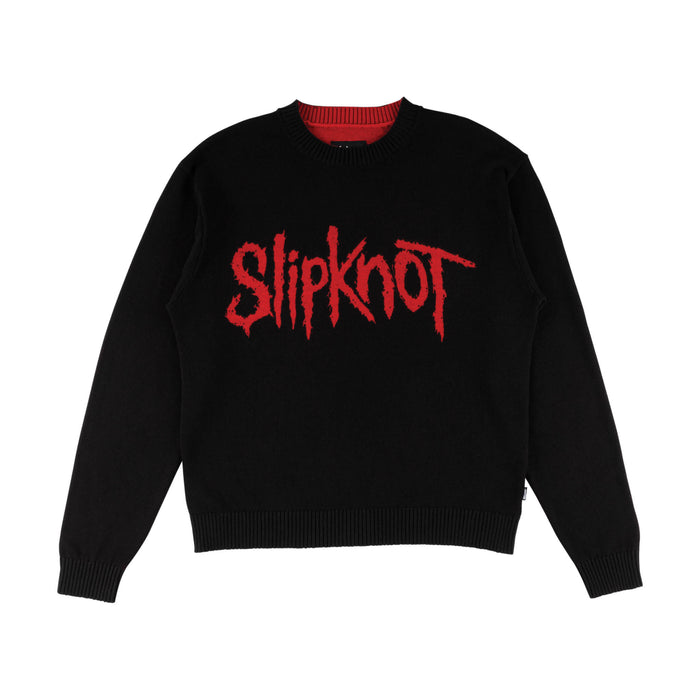 WELCOME X SLIPKNOT OVERPRINT SWEATER (BLACK/RED)
