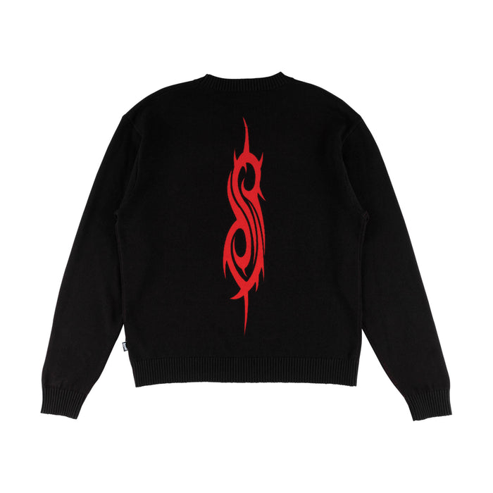WELCOME X SLIPKNOT OVERPRINT SWEATER (BLACK/RED)