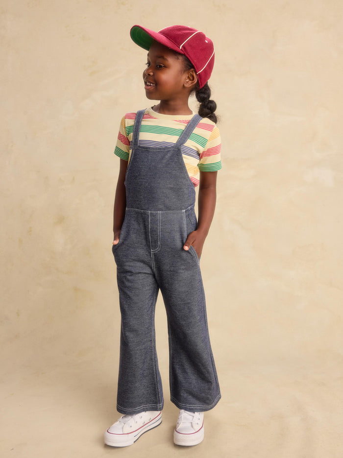 Wide Leg Denim-Like Overalls