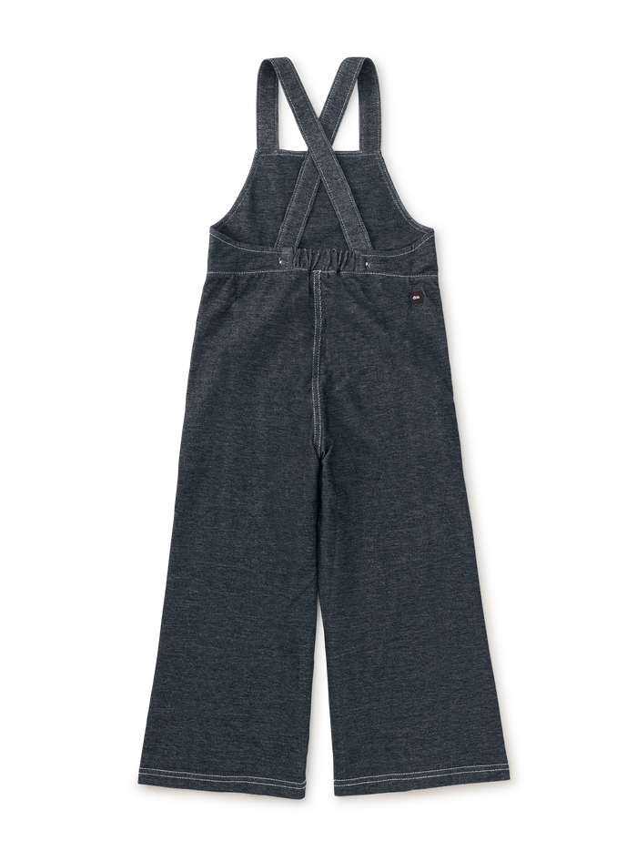 Wide Leg Denim-Like Overalls