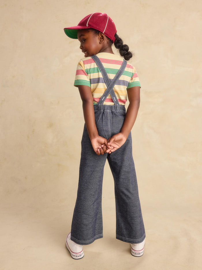 Wide Leg Denim-Like Overalls