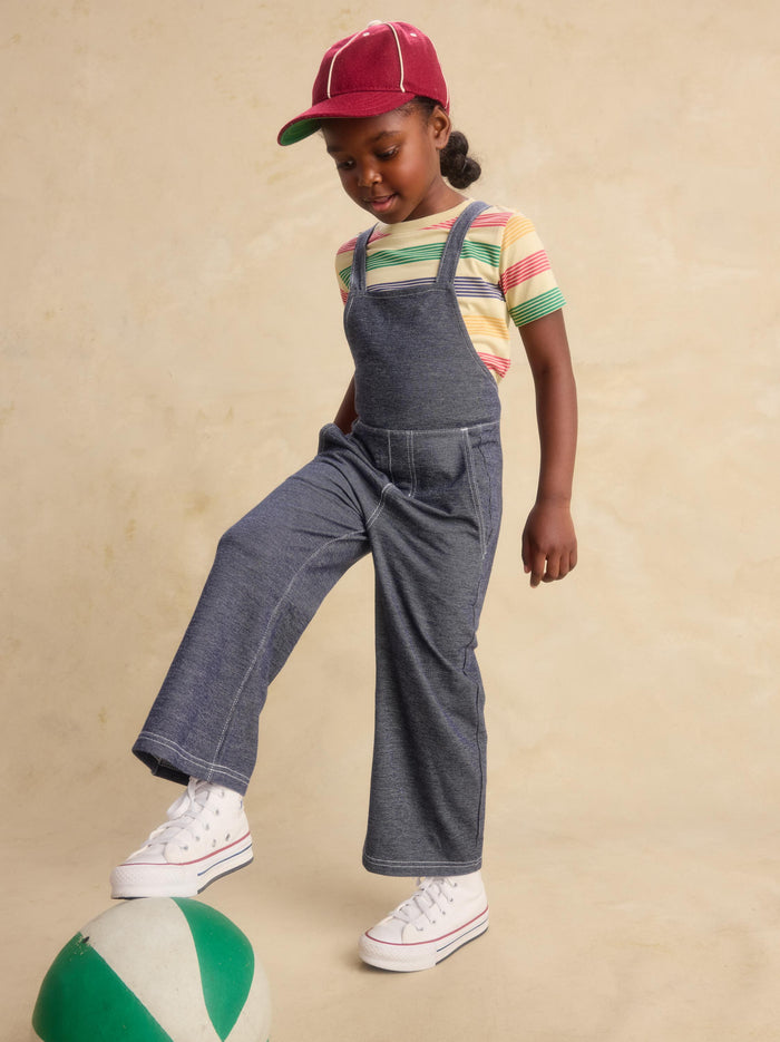 Wide Leg Denim-Like Overalls