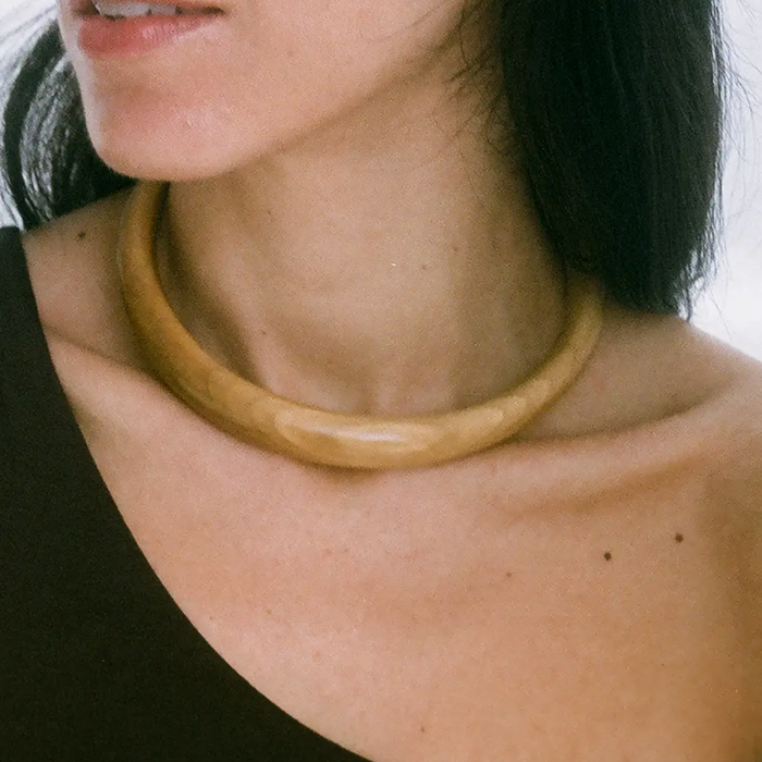 Wood Collar Necklace