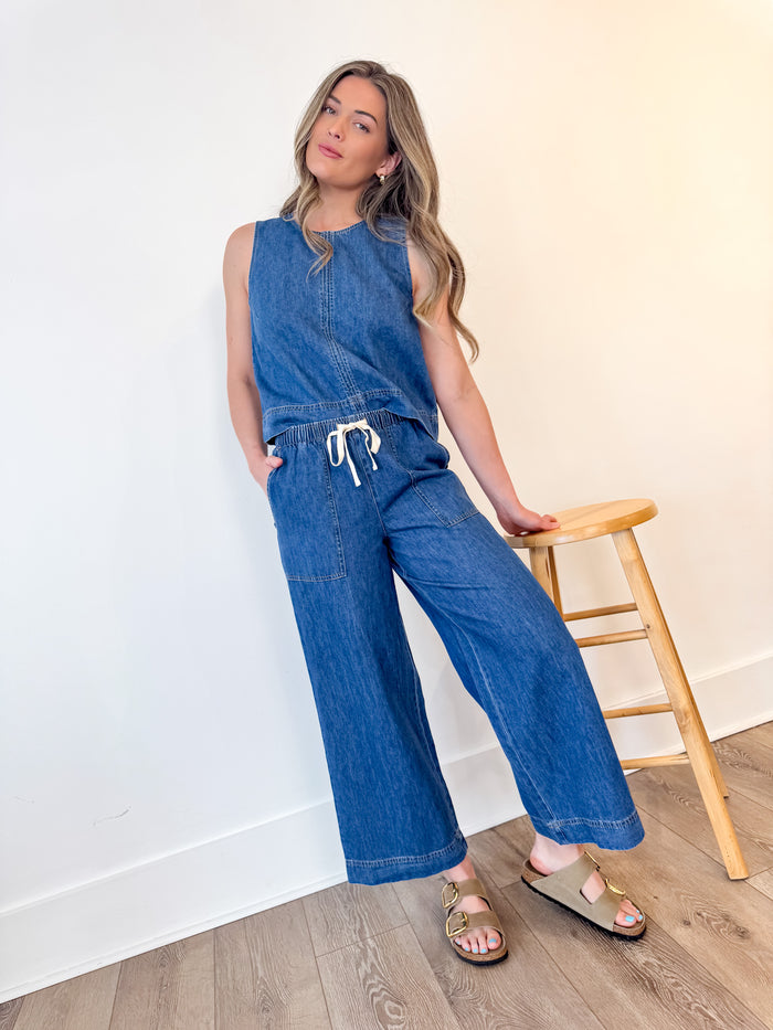 [Z SUPPLY] Daycation Deep Water Denim Utility Pant
