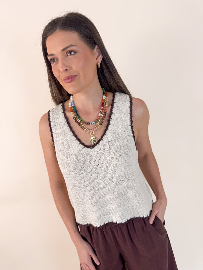 [Z SUPPLY] Yessenia Whipstitch Linen Tank