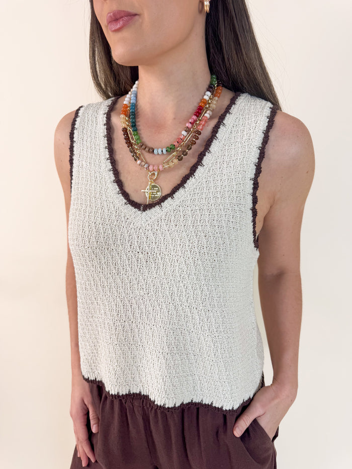 [Z SUPPLY] Yessenia Whipstitch Linen Tank