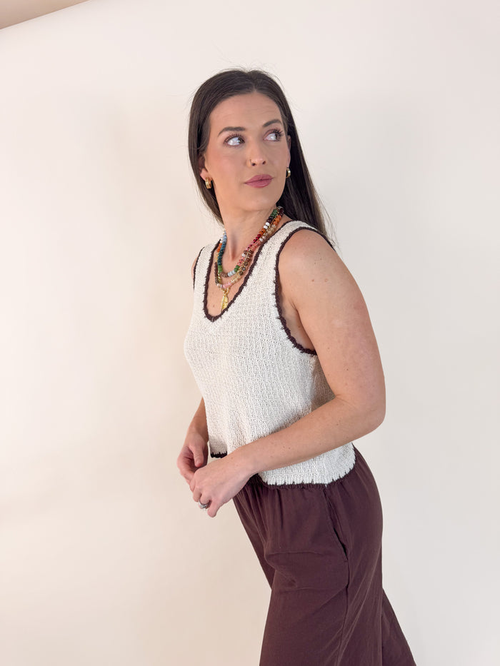 [Z SUPPLY] Yessenia Whipstitch Linen Tank