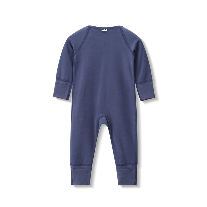 Zip Romper in Blueberry