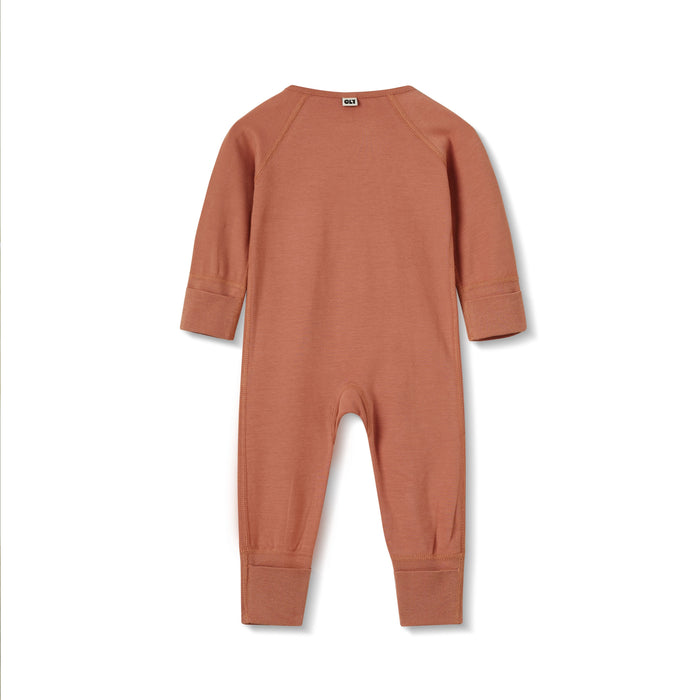 Zip Romper in Chestnut