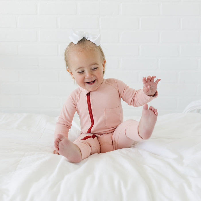 Zip Romper in Cotton Candy