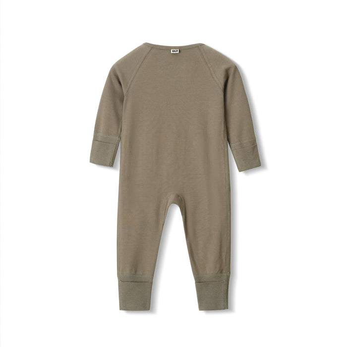 Zip Romper in Olive