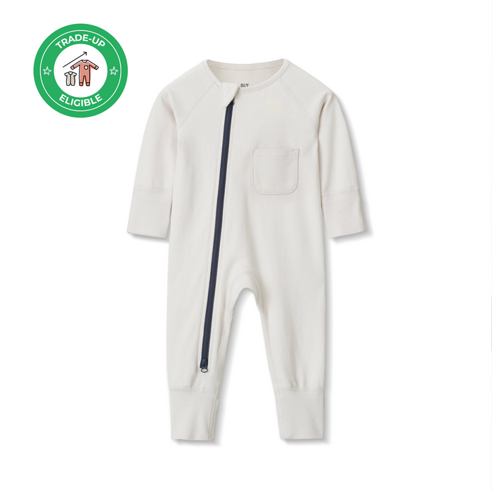 Zip Romper in Pebble