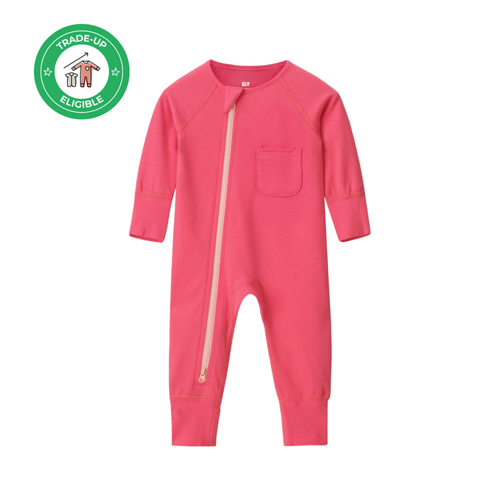 Zip Romper in Red Maple