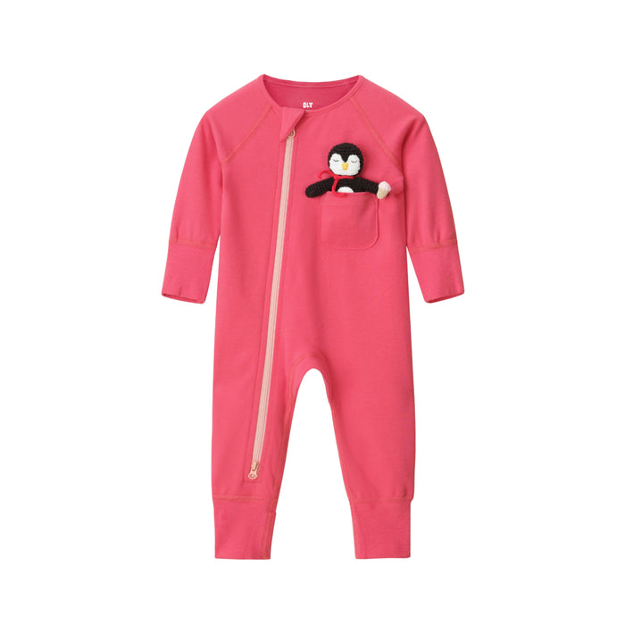 Zip Romper in Red Maple